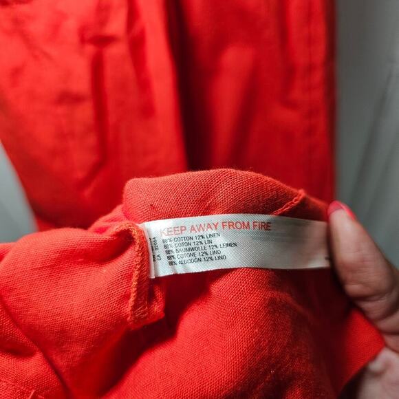 Free People Francesca Midi Orange Dress sz xl - Picture 7 of 7